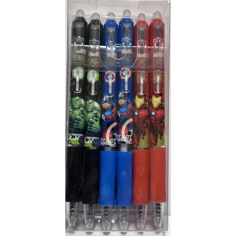 Marvel Avengers Age of Ultron 12 Erasable gel ink pens with .5 mm fine point